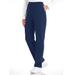 Blair Zip-Pocket Pull-On Fleece Pants - Blue - PL - Petite