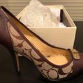 Coach Shoes | Coach Camille Pumps (New In Box) | Color: Brown/Tan | Size: 7