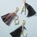 Anthropologie Accessories | Letter Y Anthropologie Monogram Tassel Keychain | Color: Black/Pink | Size: 4"L, 1"W