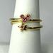 Disney Jewelry | Disney Birthstone Ring - Star And Mickey Mouse Gold Nwot | Color: Gold/Pink | Size: 6 1/2