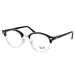 Ray-Ban Accessories | Authentic Ray-Ban Clubround Rx 4246v 2000 Shiny Black Silver Eyeglasses 49mm | Color: Black/Silver | Size: 49