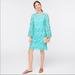 J. Crew Dresses | J. Crew Bell Sleeve Embroidered Dress Size 4 | Color: Blue/Green | Size: 4