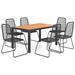 vidaXL Garden Dining Set 3/5/7/9 Pieces PVC Rattan Patio Multi Table Sizes