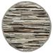 Ox Bay Distressed Cabin Camouflage Area Rug 4 ft. Round Black / Gray