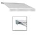 Awntech DM10-US-GW 10 ft. Destin with Hood Manual Retractable Awning Gray & White - 96 in.