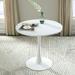 Boowill 32 Mid-Century Round Dining Table - Modern White Tulip Dining Room Table