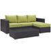 Ergode Convene 3 Piece Outdoor Patio Sofa Set - Espresso Peridot