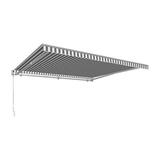 Awntech MM24-US-GW 24 ft. Maui Manual Retractable Awning Gray & White - 120 in.