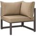 Ergode Fortuna Corner Outdoor Patio Armchair - Brown Mocha