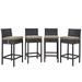 Ergode Convene 4 Piece Outdoor Patio Pub Set - Espresso Mocha