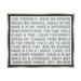 Stupell Industries Like Yourself Inspirational Typography Wall Art Jet Black Framed Floating Canvas Wall Art 16x20 by Andrea James