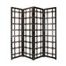 Contemporary 4 Panel Metropolitan Screen Room Divider With Dark Chocolate Brown Finish