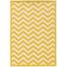 Hawthorne Collection 5 x 7 Hand Hooked Chevron Wool Rug in Yellow