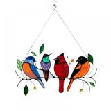 Stained Glass Window Hangings Decorative Birds On A Wire Stained Glass Handcraft Stained Glass Window Panel Hanging Ornaments Pendant Home Decoration