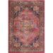 Heritage Collection Oriental Transitional Polypropylene & Cotton Machine Made Area Rug Fuchsia - 5 ft. 3 in. x 7 ft. 6 in.