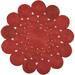 Round Red Color Hand Braided Home Decorative Area Rug Living room Area rug Indoor Outdoor Carpet Door Mat-11x11 Square Feet (132x132 Inch)
