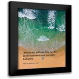 ArtsyQuotes 19x24 Black Modern Framed Museum Art Print Titled - Tim Berners-Lee Quote: Cross Barriers