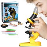 Austok Microscope for Kids Beginners 100X 400x 2000X Magnification Kids Science Toys Microscope Kit with Microscope Slides LED Light and Box Education Scientific Toys for Child