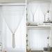 WEPRO 2 Panels Home Curtains Layered Solid Plain Panels And Sheer Sheer Curtains Window Curtain Panels 42 x63