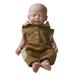 Full Silicone Baby Dolls 18 Eyes Closed Boy Not Vinyl Dolls Realistic Soft Silicone Newborn Baby Dolls in Toys