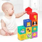 LYUMO Kids Blocks Soft Blocks Toddler Kids Building Block Playset 9 Toy Blocks Toddler Block Playset