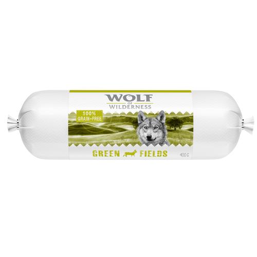 Wolf of Wilderness Adult Wurst 6 x 400 g – Green Fields – Lamm