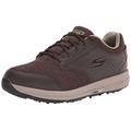 Skechers Herren Elite 5 Range Golfschuhe, entspannte Passform, wasserdicht, ohne Stacheln Sneaker, braun, 43 EU