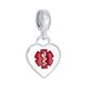 Bling Jewelry Personalize Heart Shape Medical ID Dangle Bead Charm For Women For Teen .925 Sterling Silver Fits European Bracelet Custom Engraved