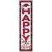 Arkansas Razorbacks 12'' x 48'' Happy Holidays Outdoor Leaner