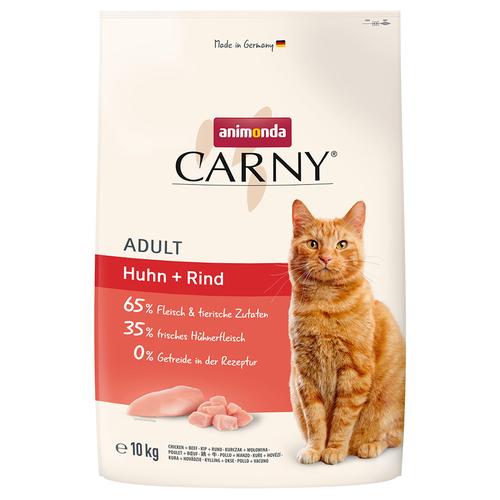 10kg animonda Carny Adult Huhn + Rind Katzenfutter trocken