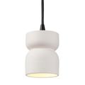 Justice Design Group Radiance 3 Inch Mini Pendant - CER-6500-TRAG-MBLK-WTCD