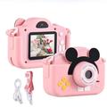 ZHUTA Kinderkamera,Mini-niedliche Cartoon-Kinderkamera,vordere und Dual-Kamera,2000W Pixel-Videokamera,1080P High-Definition 2.0 Zoll Geburtstagsgeschenk Spielzeug,pink