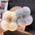 AWAYTR-Pince à Cheveux Coréenne en Fausse Fourrure pour Femme Épingles à Cheveux d'Hiver à la Mode