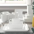 Stone Lain Amy 24-Piece Dinnerware Set Porcelain Porcelain/Ceramic in White | Wayfair BLB0703