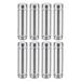 Glass Standoff Double Head Stainless Steel Standoff Holder 12mm x 44mm 8 Pcs - Silver Tone