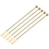 5pcs Stainless Steel Coffee Beverage Stirrer Cocktail Drink Stir Stick, Gold - 7.48" x 7.48"