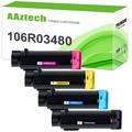 6510 Toner Cartridge Compatible for Xerox 106R03480 Work Centre 6515 Phaser 6510 Toner Cartridge for Xerox 6510N 6510DN 6515N 6515DN (Black Cyan Magenta Yellow 4-Pack)