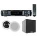 Rockville RPA60BT Home Theater Bluetooth Receiver+(2) 8 In-Ceiling Speakers+Sub