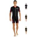 Cressi Playa Man Shorty Wetsuit – Kurzer Neoprenanzug 2.5mm aus Hochelastischem für Herren, Schwarz/Rot, XXL