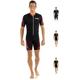 Cressi Playa Man Shorty Wetsuit – Kurzer Neoprenanzug 2.5mm aus Hochelastischem für Herren, Schwarz/Rot, M