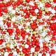 Valentines red gold white sprinkles sprinkle blend mix for cupcake cake biscuit cookie Santa cake topper birthday baking decoration piping