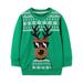 CM-Kid Toddler Boys Christmas Sweatshirt Reindeer Cotton Sweater Long Sleeve Casual Pullover Tops 2t