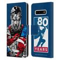 Head Case Designs Officially Licensed Superman DC Comics 80th Anniversary Collage Leather Book Wallet Case Cover Compatible with Samsung Galaxy S10+ / S10 Plus