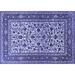 Blue/Indigo 96 x 60 x 0.35 in Area Rug - Canora Grey Irlinda Floral Machine Woven Area Rug in Blue/Purple/White /Wool | Wayfair