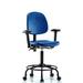 Inbox Zero Task Chair, Steel in Blue/Brown/Gray | 38 H x 27 W x 25 D in | Wayfair 66F0C068DE7843B1A01C4AB9286194B9