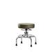 Orren Ellis Vinyl Screw-Lift Height Adjustable Shop Stool w/ Stationary Glides Plastic/Metal in Brown | 28 H x 16 W x 16 D in | Wayfair