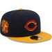 Men's New Era Navy/Gold Cincinnati Reds Primary Logo 59FIFTY Fitted Hat