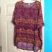 Lularoe Tops | Lularoe Irma Size 3x Purple, Yellow, Orange And Teal | Color: Purple/Yellow | Size: 3x