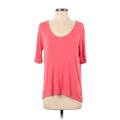 Ann Taylor LOFT Short Sleeve T-Shirt: Pink Tops - Women's Size Small