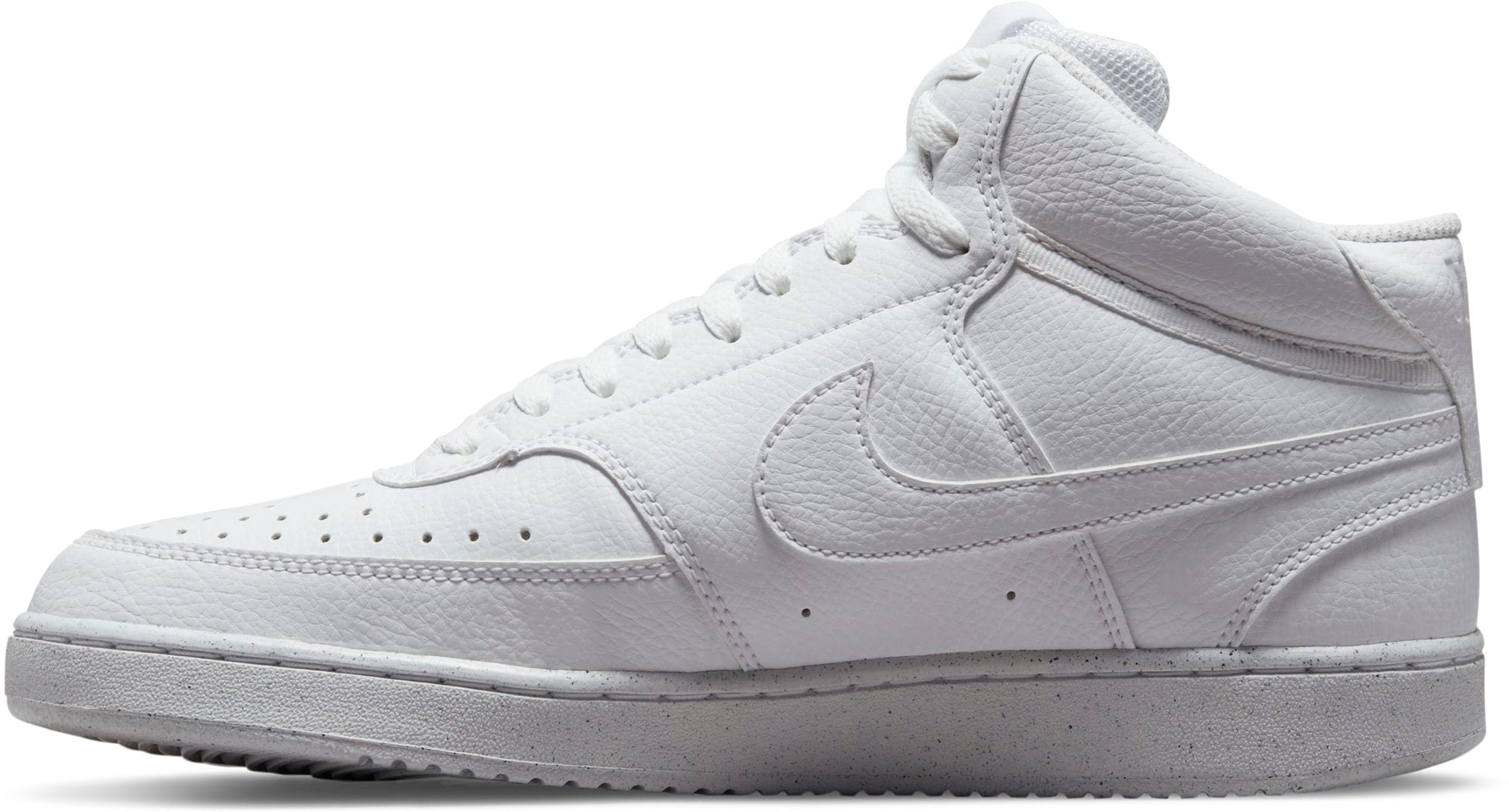 Sneaker NIKE SPORTSWEAR "COURT VISION MID NEXT NATURE", Damen, Gr. 42,5, weiß, Synthetik, Schuhe Sneaker, inspiriert vom Design des Nike Air Jordan